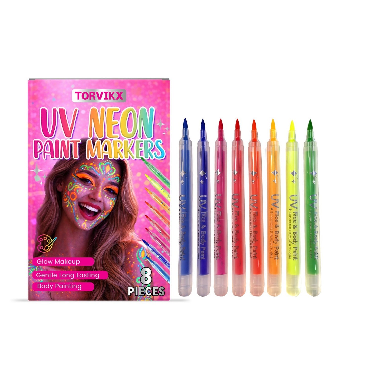 Body Painting Pigment Set - 8 Colors Face & Body Art Makeup