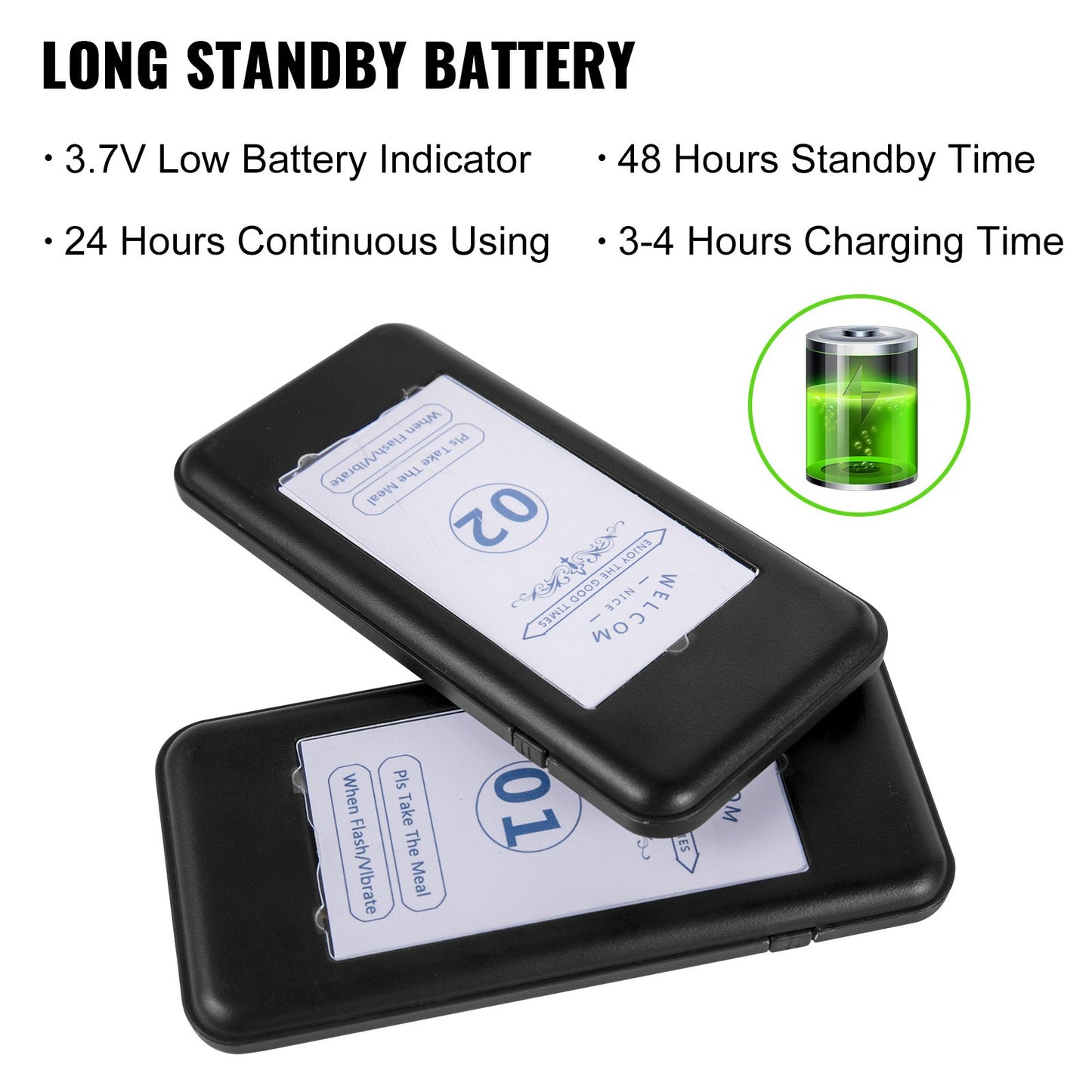 Wireless Restaurant Pager System with 16 Pagers and Keypad