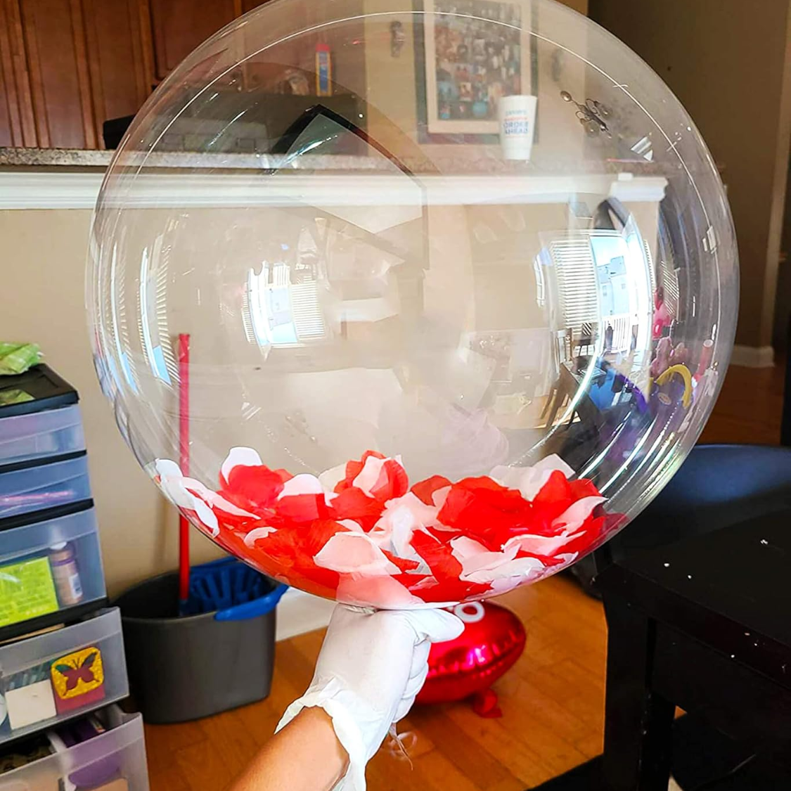 20 Inch Clear Bobo Balloons - 10 Pack for Party Decorations