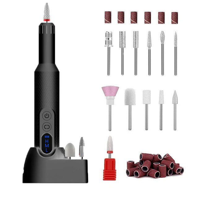 Portable Nail Polishing Machine Electric Nail Enamel Remover 3-Speed USB-C Rechargeable
