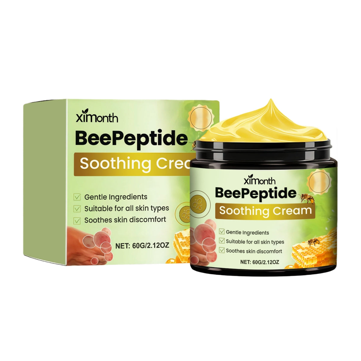 Skin Soothing Cream - Hydrating Face Moisturizer with Ceramide NP, 60G