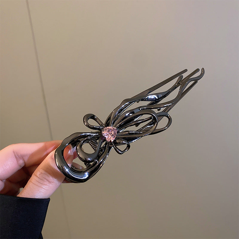 Diamond Butterfly Hair Clip - Women's Claw Clip