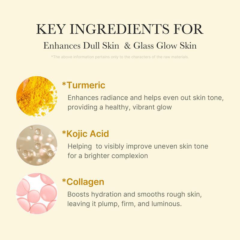 Turmeric Hydrating Night Facial Mask with Brush - Moisturizing Skin Care 30ml
