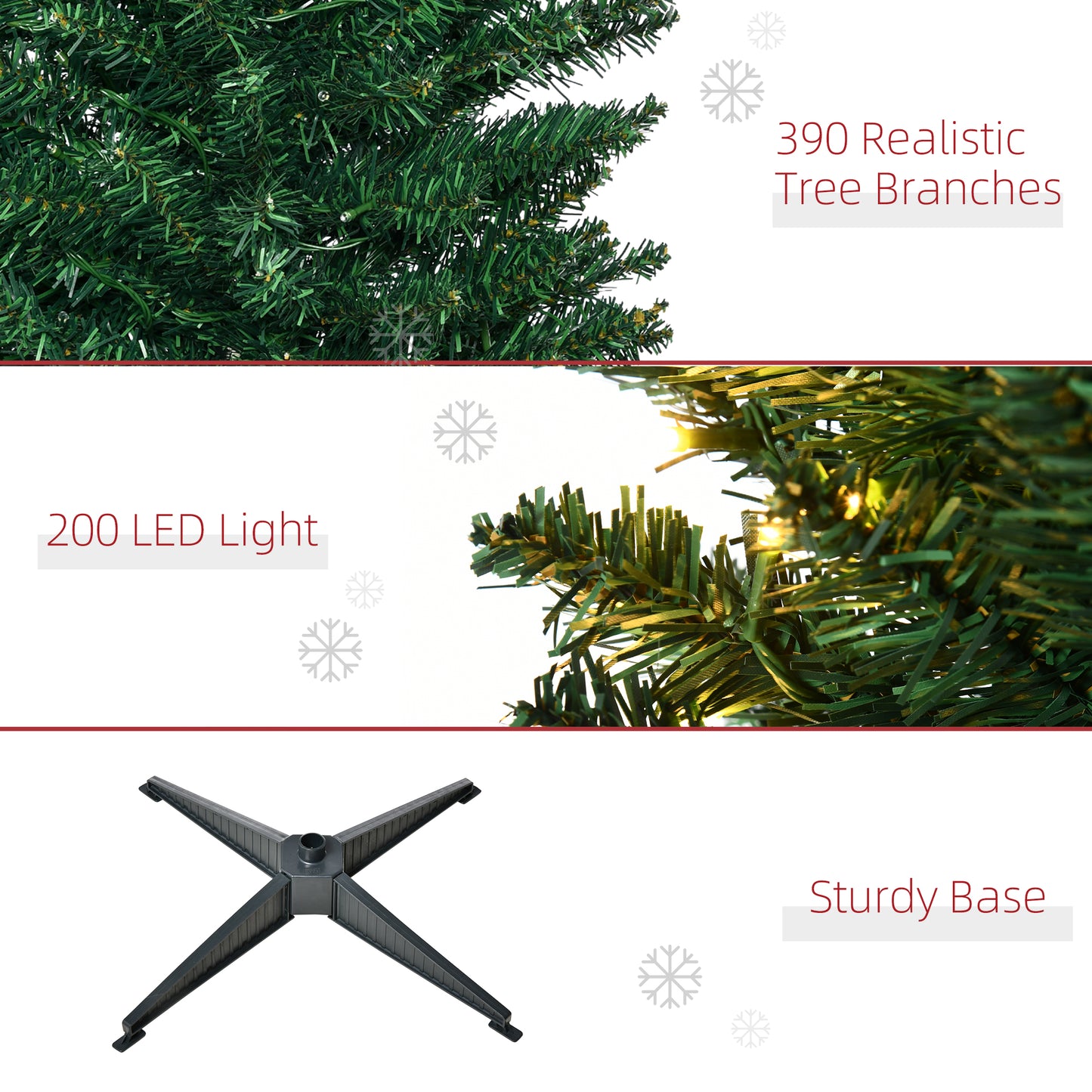 6' Pre-Lit Slim Noble Fir Artificial Christmas Tree - Green