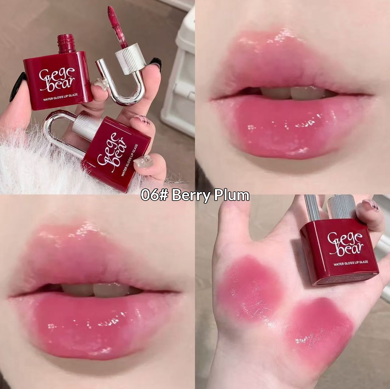 Cute Lip Gloss Set for Brightening & Colorful Look - Princess Series