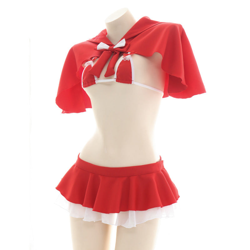 Red Uniform Cloak Suit Pajama for Girls - One Size Children's Costume