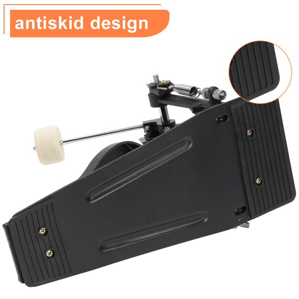 Professional Double Bass Drum Pedal for Drummers - Black