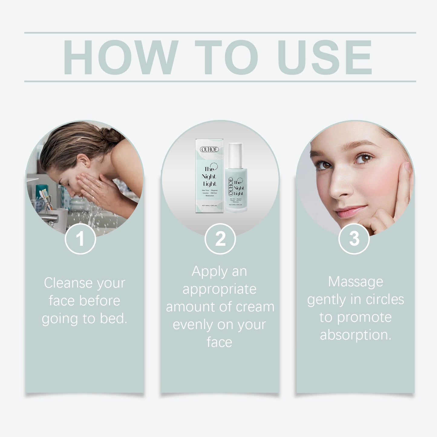 Hyaluronic Acid Moisturizing Face Lotion - Hydrating Night Cream (50ml)