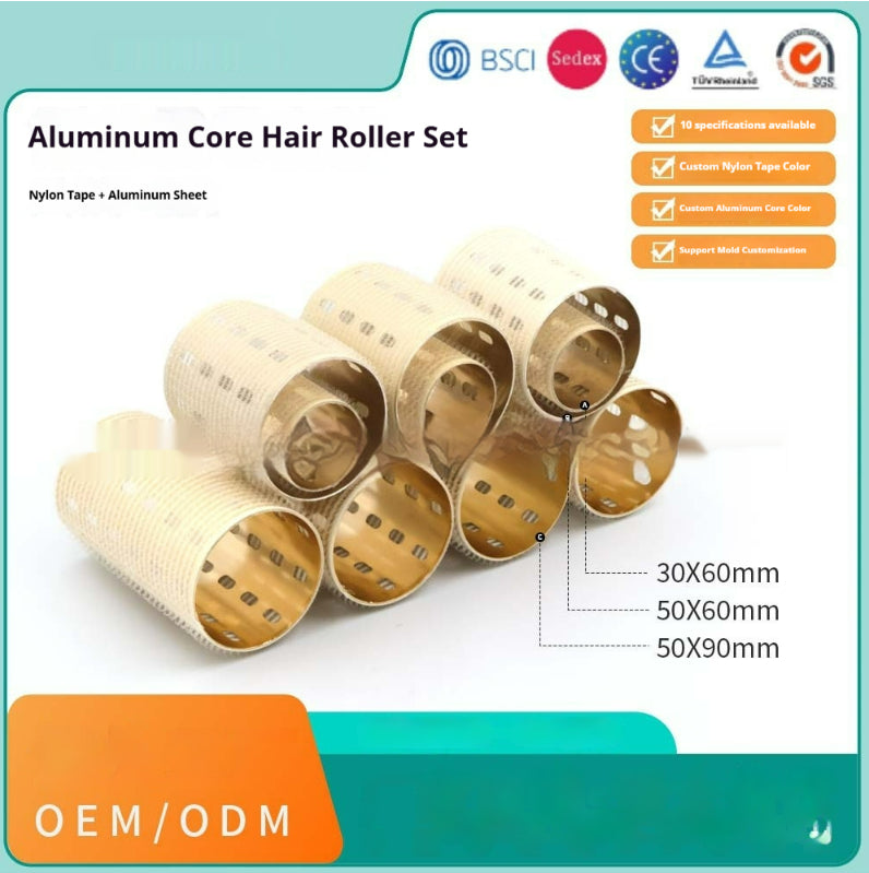 Gold-Plated Aluminum-Core Curling Iron for Hair Styling - Multiple Sizes