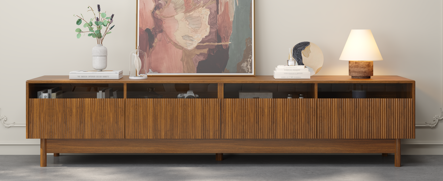 78-Inch TV Stand for Living Room - Modern Entertainment Center