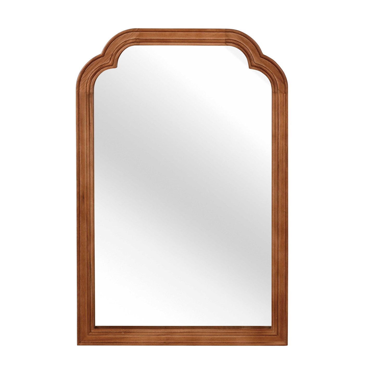 24" x 36" Solid Wood Frame Decorative Mirror - Yellow Brown
