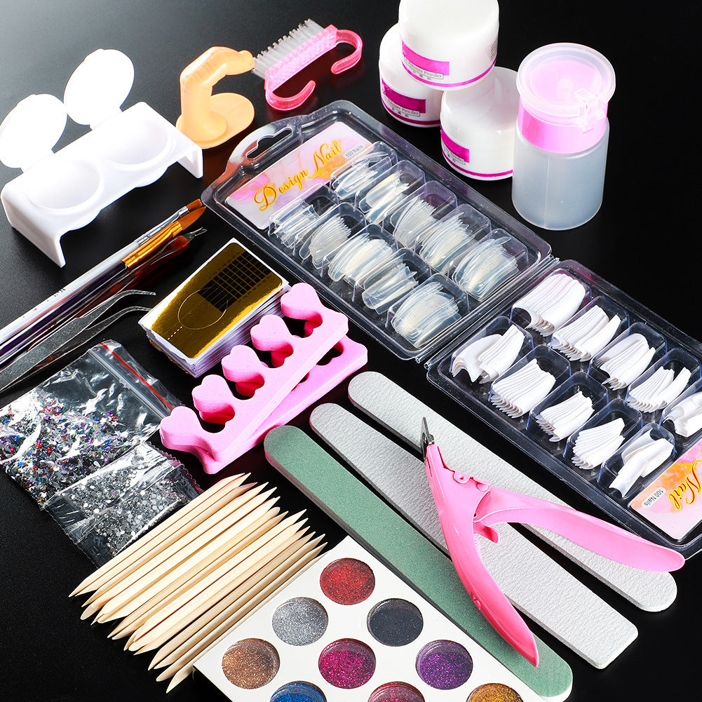 Nail Art Set with Crystal Powder - Manicure Kit