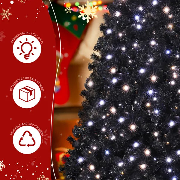 7.5 FT Pre-Lit Artificial Christmas Tree with 400 Lights & Remote Control