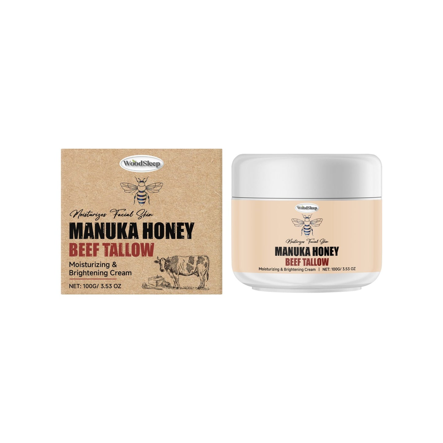 Moisturizing Brightening Face Cream - 100g Hydrating Skin Care
