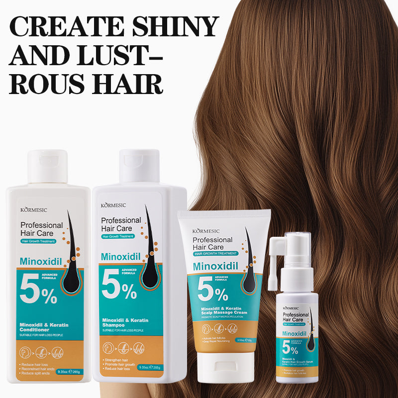 Minoxidil & Keratin Hair Growth Serum 30ml - Hair Loss Treatment & Strengthening