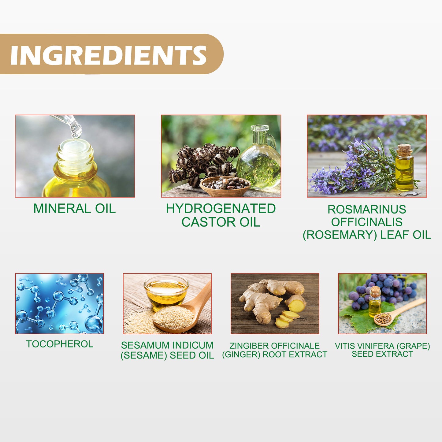 Beard Growth Oil for Men - Ginger & Grape Seed Nourishing Hair Treatment