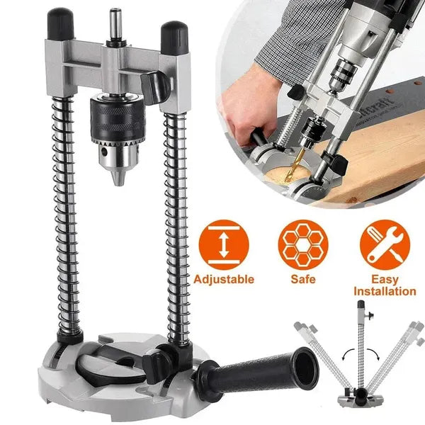 Electric Drill Stand with Adjustable Angles for Precise Drilling Support