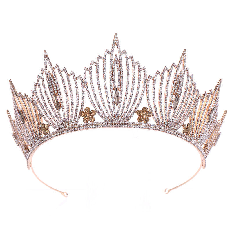Crystal Hair Crown Headband - Gold & Silver