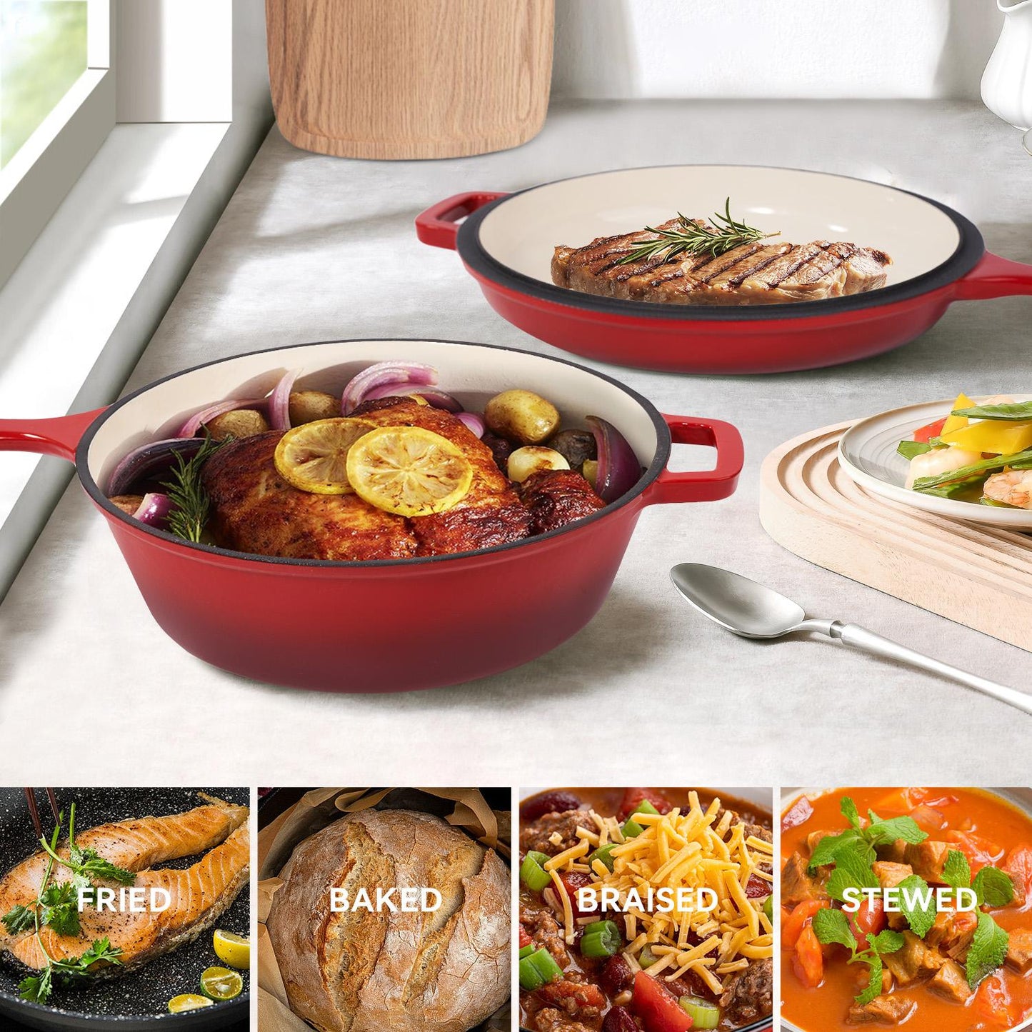 A Cast-iron Soup Pot With Lid Safe, Reliable, And Designed To