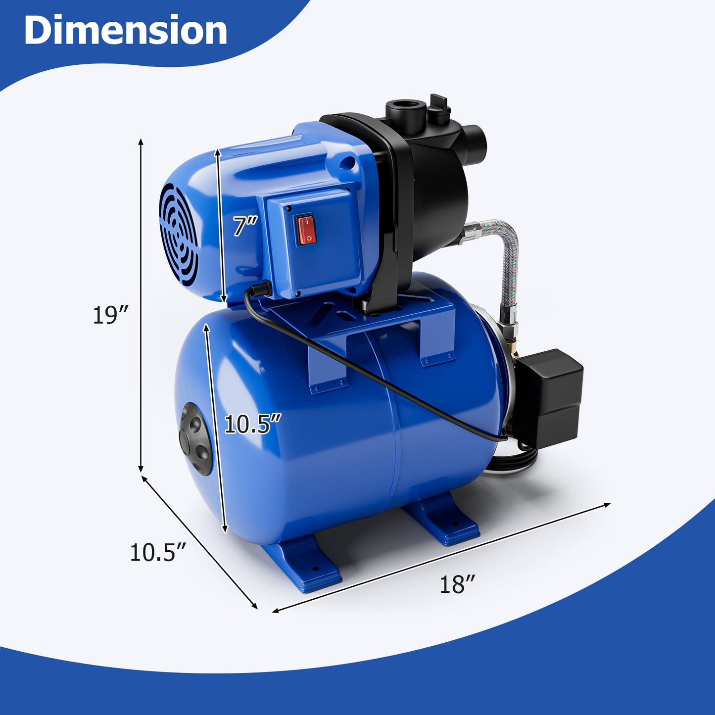 1200W Garden Water Pump for Irrigation and Pool Draining