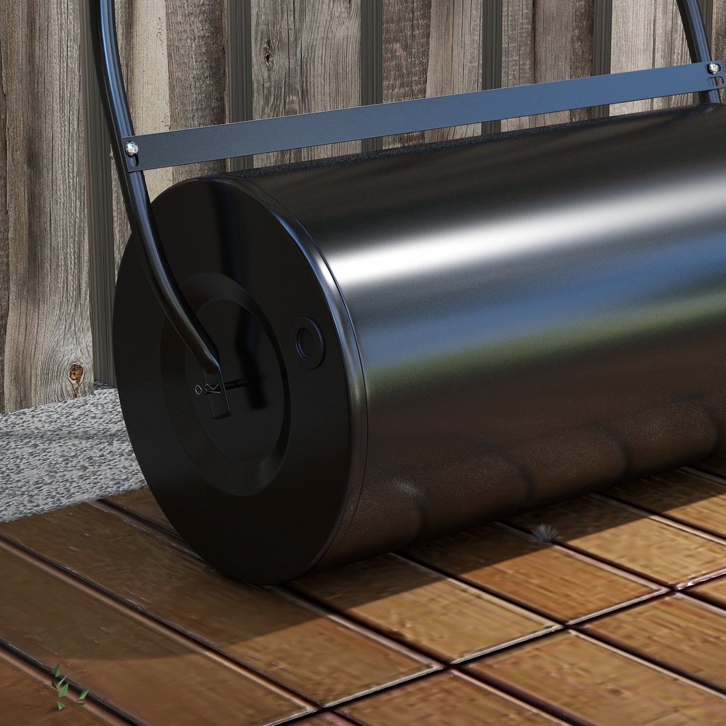 46L Water-Filled Lawn Roller with U-Handle for Garden and Sod Flattening