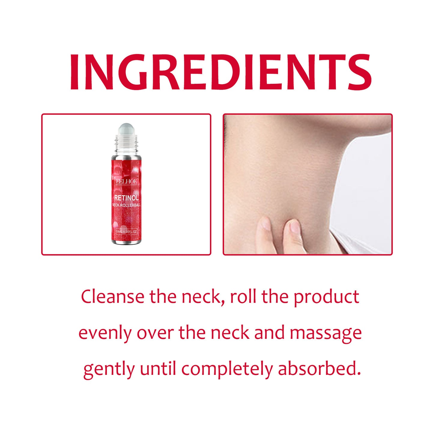 Retinol Neck Firming Rollerball - Anti-Wrinkle Smoothing Serum