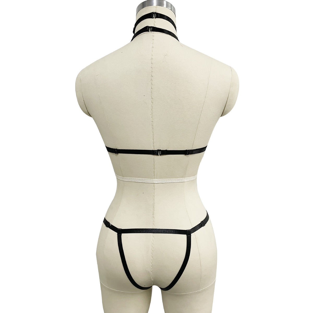 Adjustable Body Shaping Underwear Harness for Seduction & Comfort - Black, One Size
