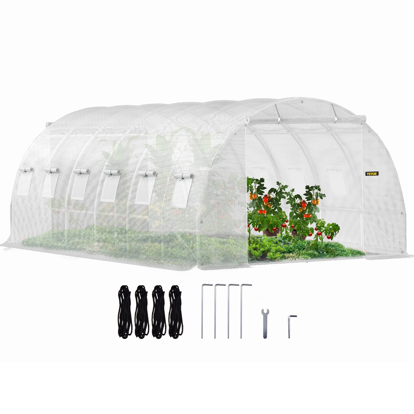 Walk-in Tunnel Greenhouse 20x10x7 Ft Portable Plant Growing Hot House with Steel Frame
