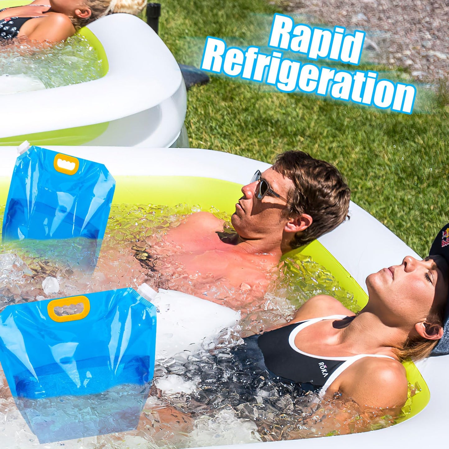 2-Pack Large Capacity Ice Bath Bags - 10L Portable Cold Plunge Accessories