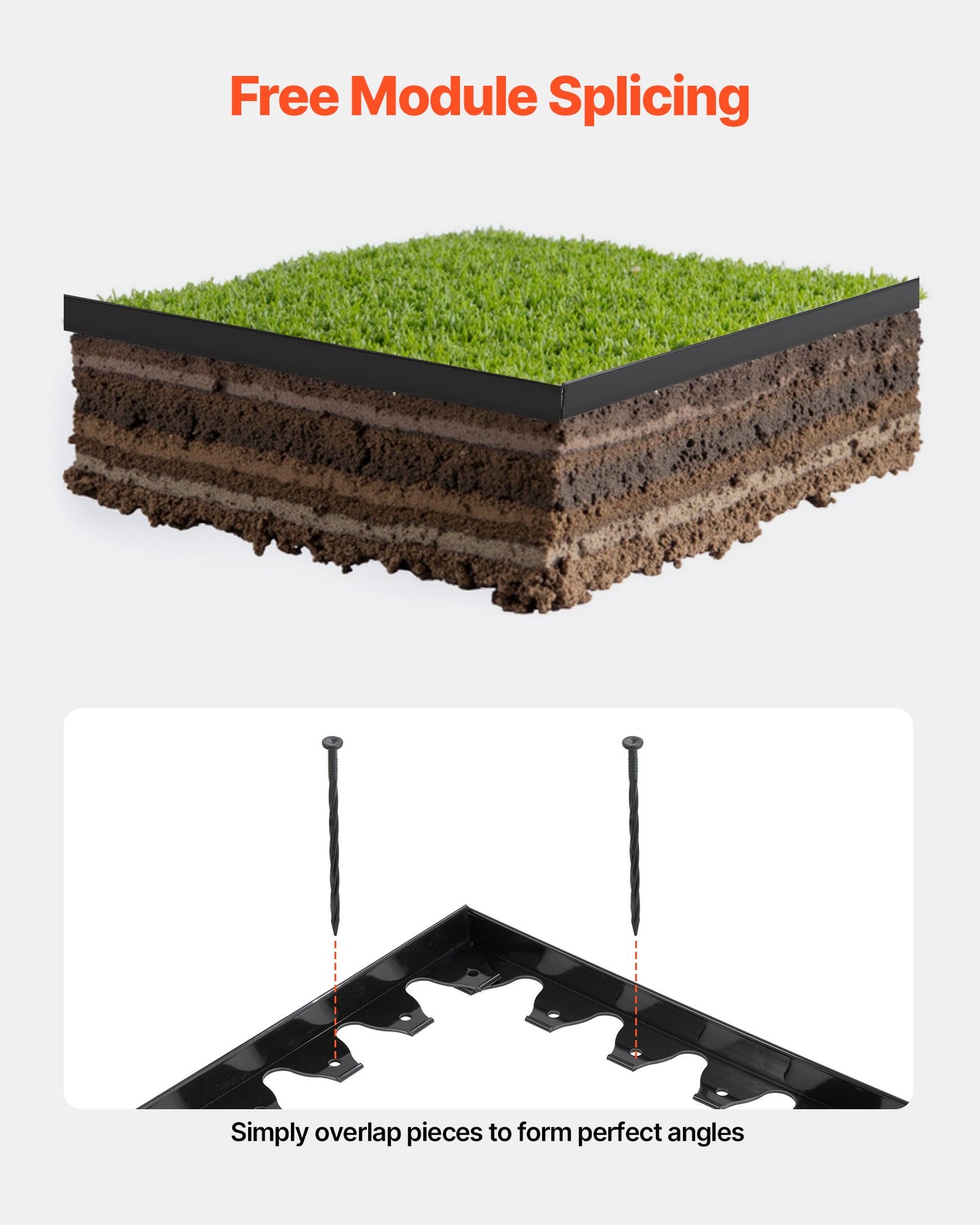 Garden Edging Border 10 Pack - 6 Ft Plastic No Dig Landscape Edging