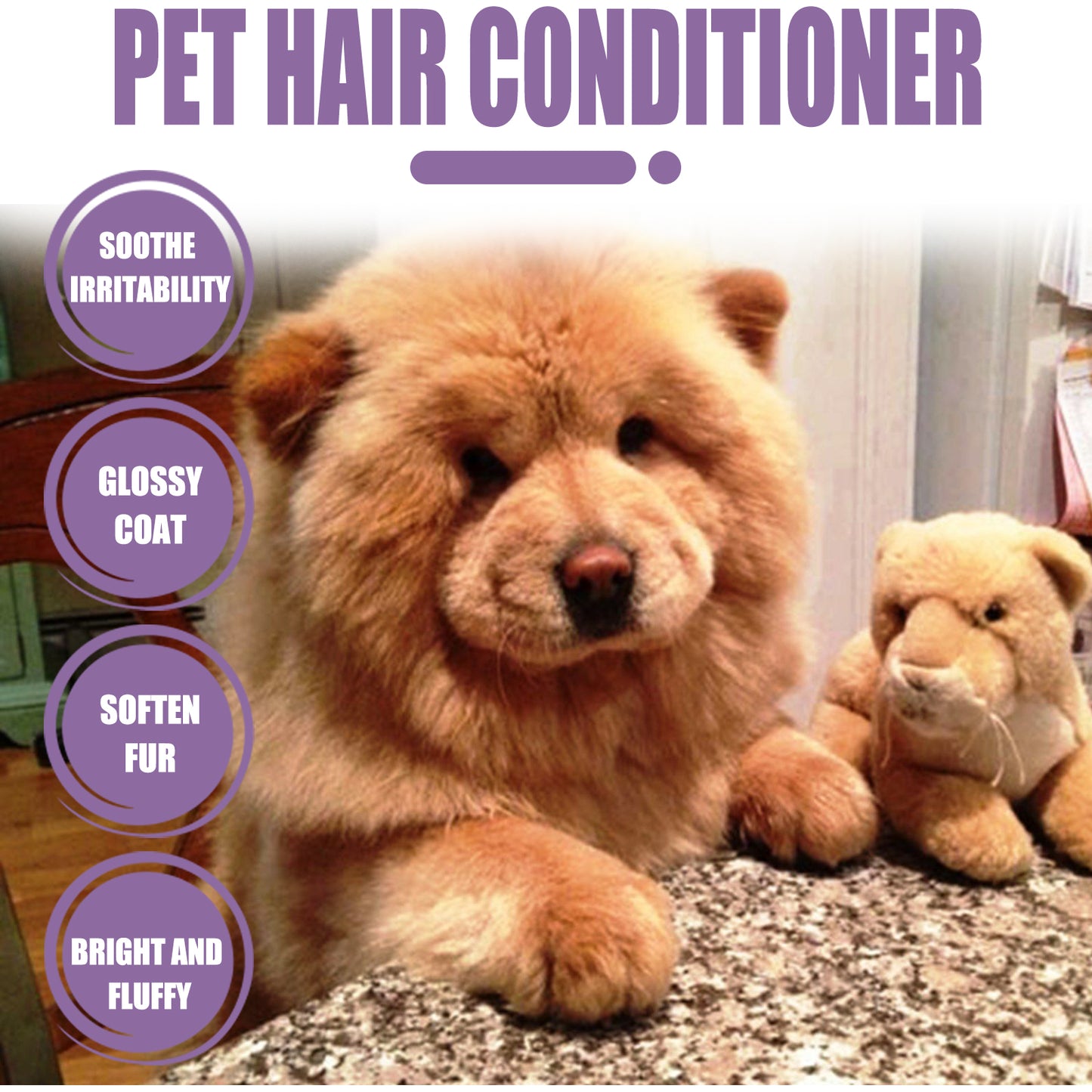 Pet Hair Conditioner for Dogs & Cats - Moisturizing Detangler, Anti-Static, Brightening Fur, 50ml Set