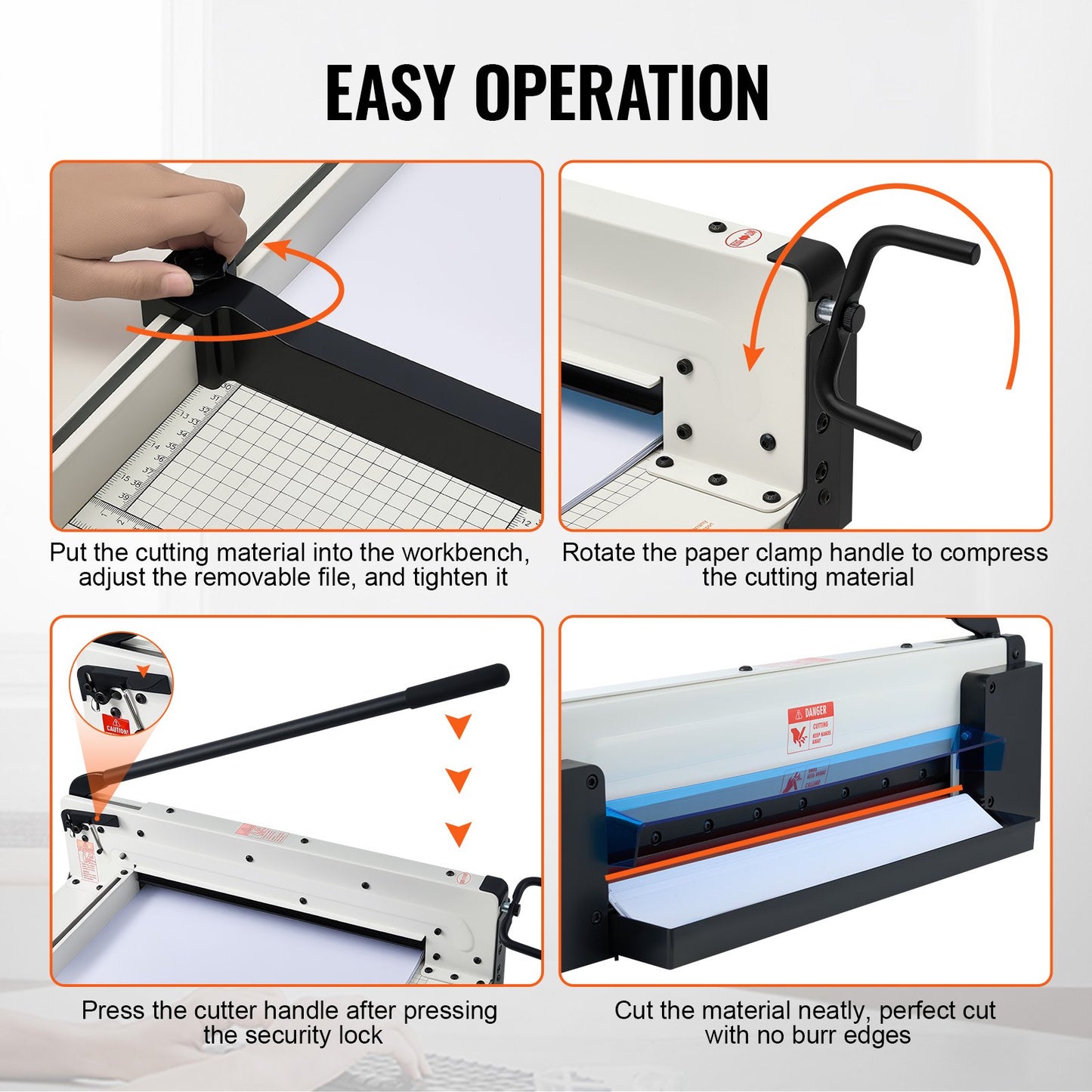 Heavy Duty Paper Cutter - 17" Industrial Guillotine Trimmer for A3 Paper