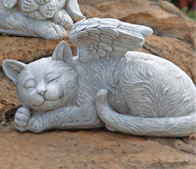 Angel Pet Memorial Grave Marker Statue for Dogs and Cats - Home Garden Decor