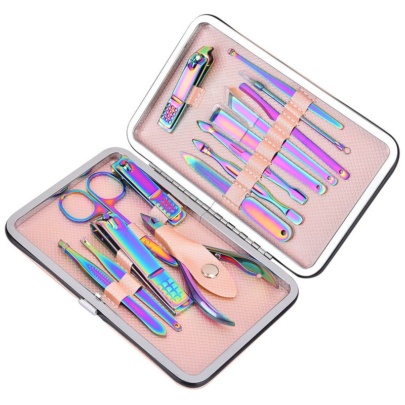 15-Piece Manicure Tool Set, Stainless Steel