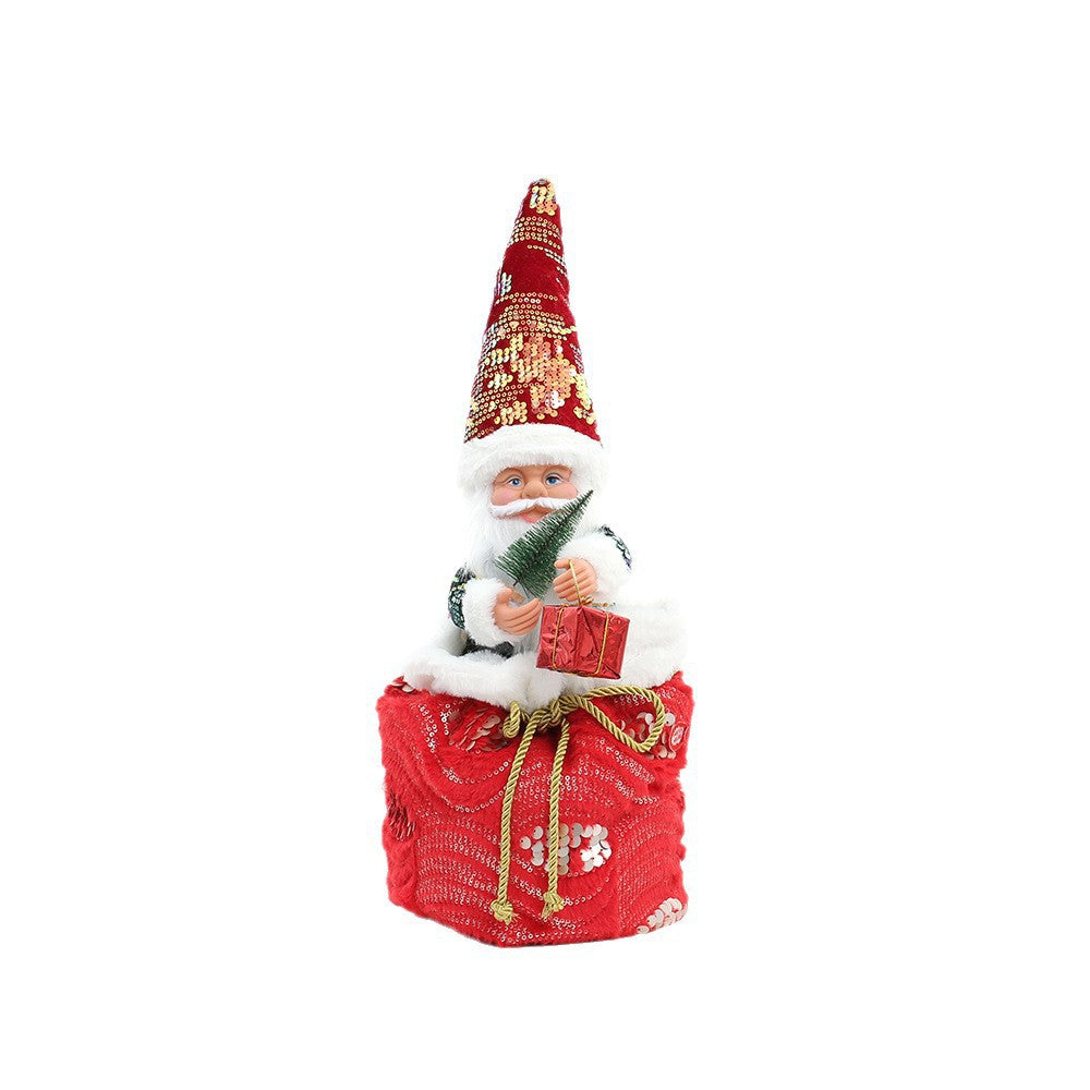 Musical Dancing Santa Claus Christmas Decoration - Desktop Ornament