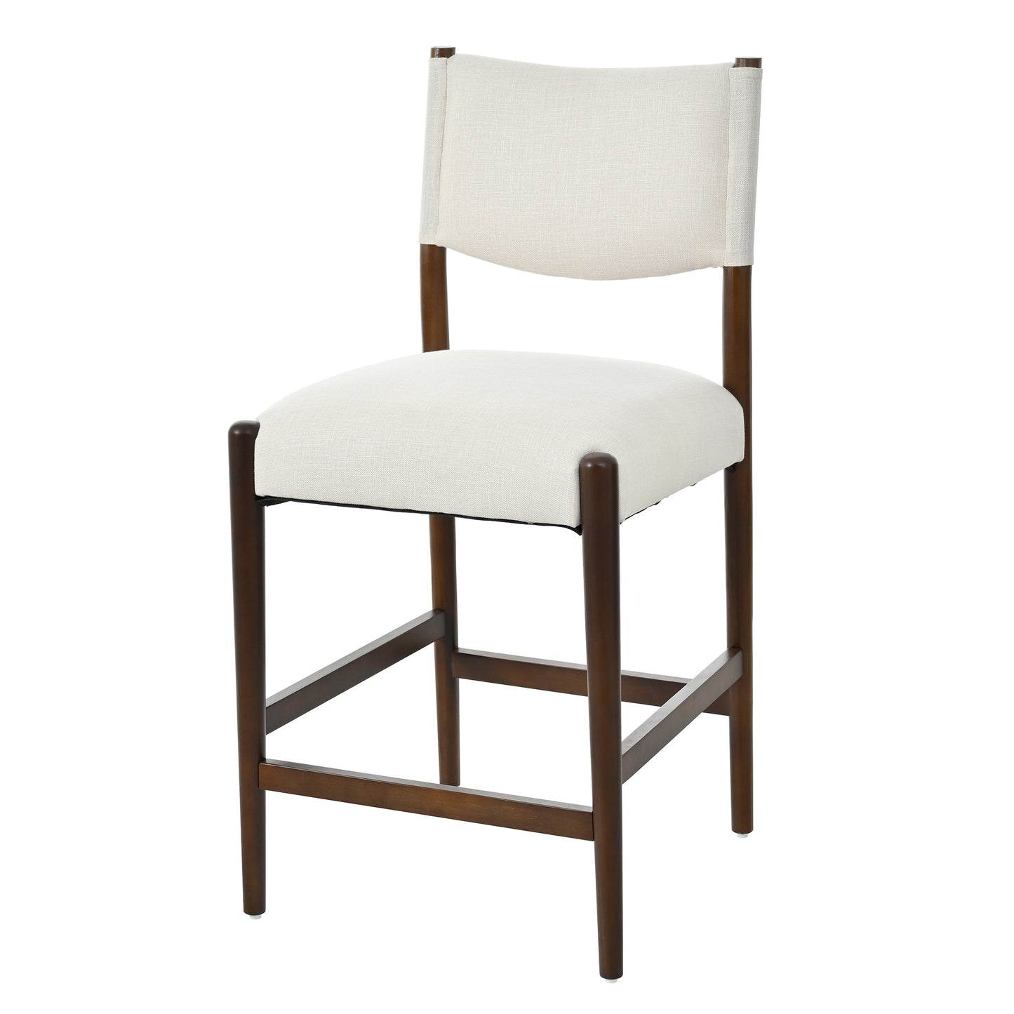 Solid Wood Counter Height Bar Stools Set of 2 - Beige