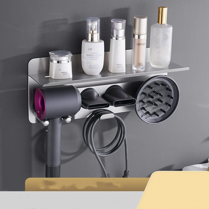 Punch Free Hair Dryer Bracket Magnetic Wall Mount Holder for Bathroom