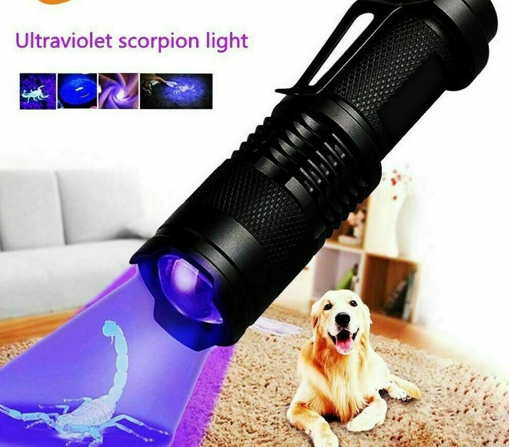 2-Pack UV Flashlight Mini Blacklight Inspection Torch - 395nm
