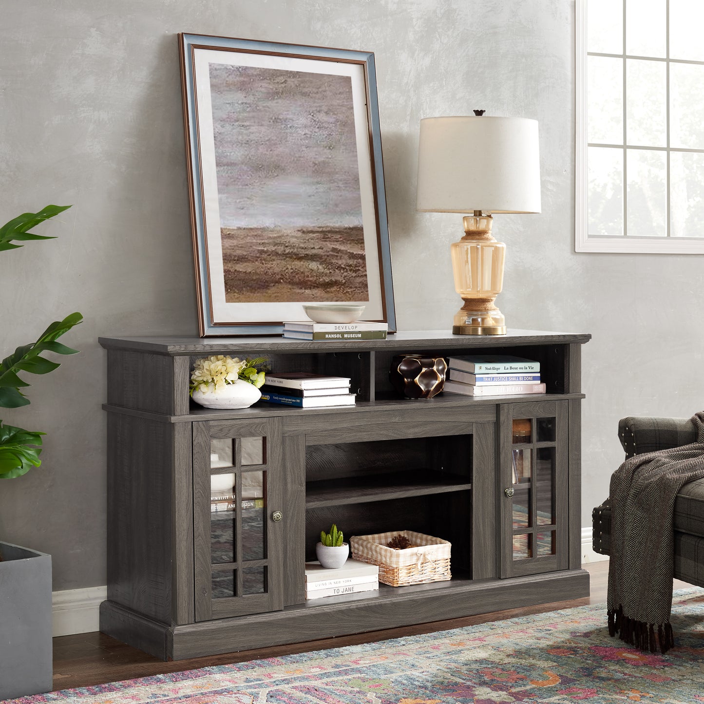 Classic TV Media Stand Modern Entertainment Console For Up To 65 With