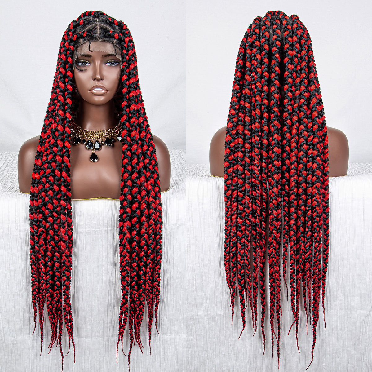 Full Lace Braid Wig - Hand Weaving, High Temperature Silk