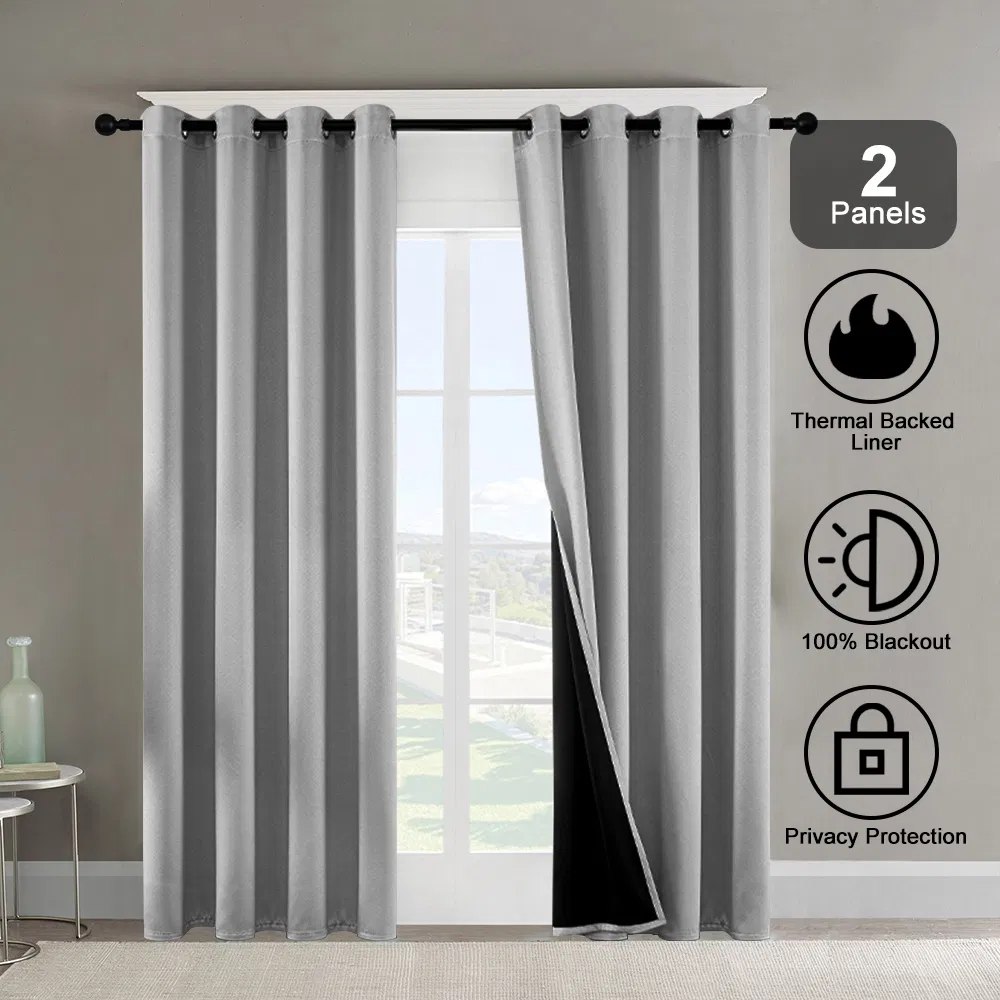 Thermal Insulated Blackout Curtains Set of 2 - 52" x 84"