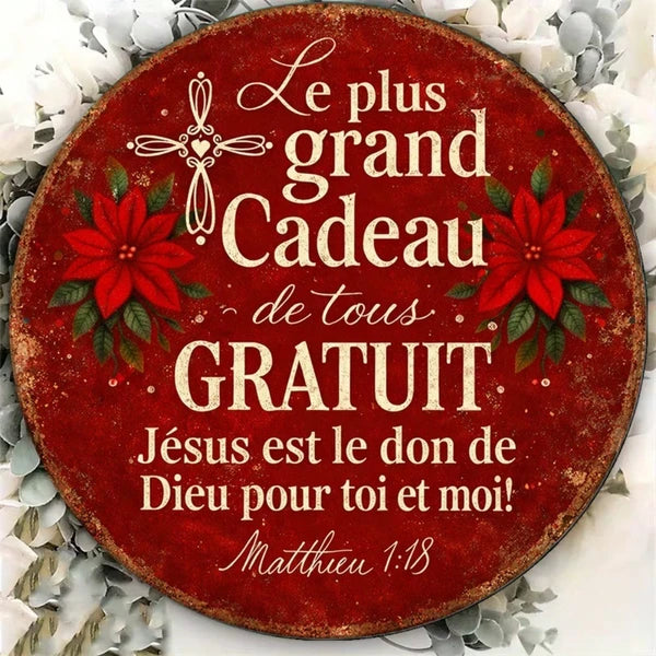 Vintage Metal Tin Sign - The Greatest Gift Is God's Gift To You - 8x8in