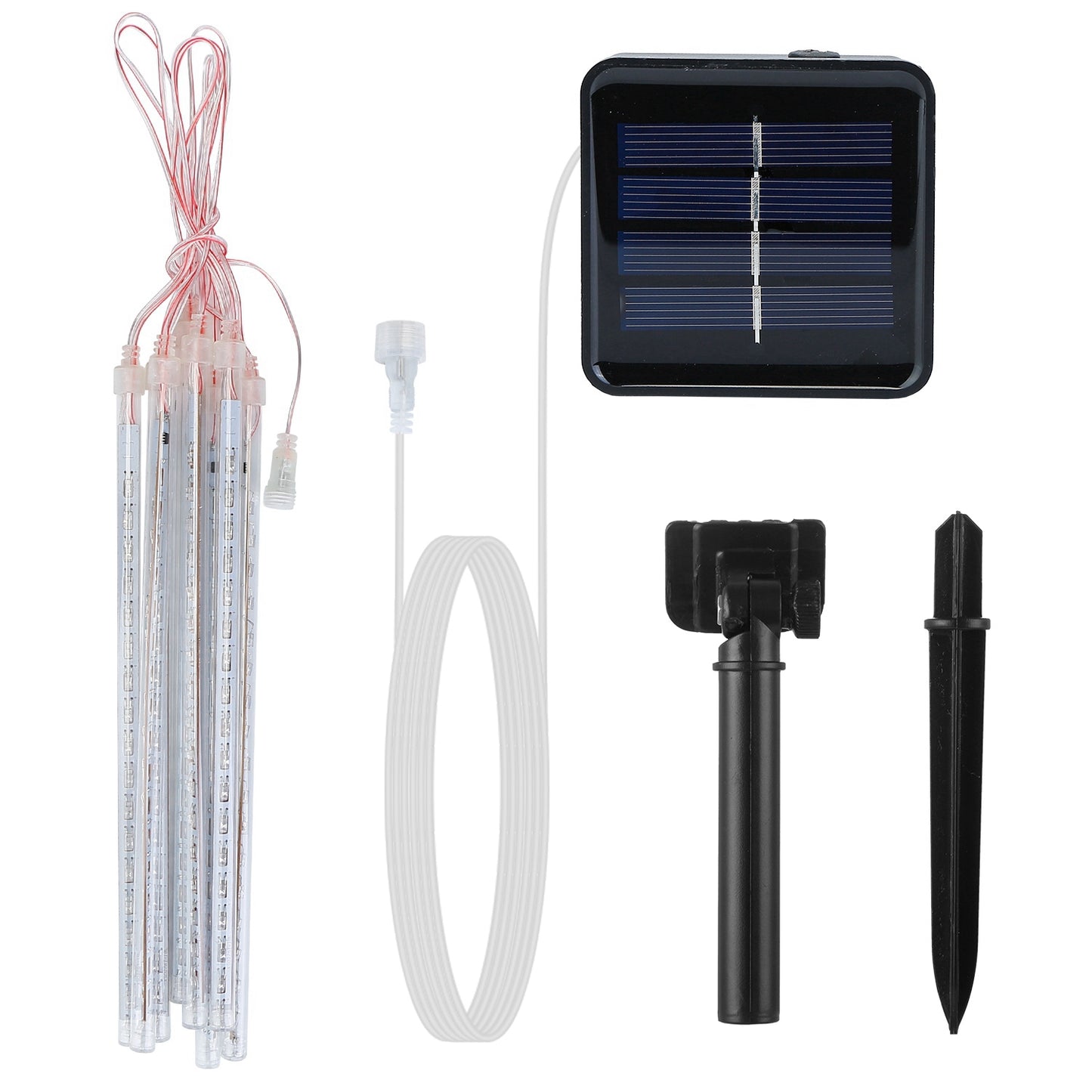 Solar Powered Meteor Shower String Lights - 9.84FT Decorative Raindrop Lights