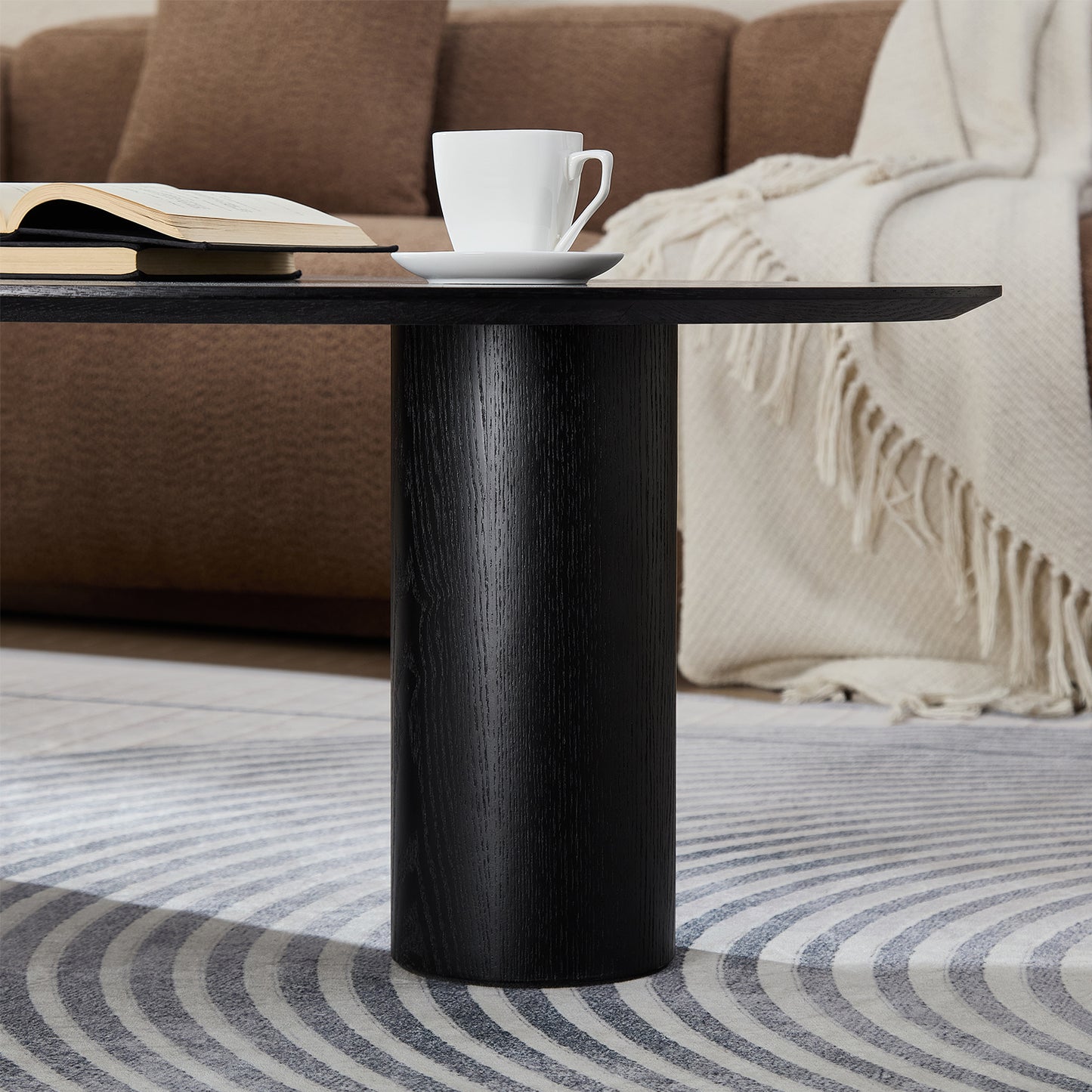 Modern Oval Luxury Coffee Table, Sophisticated Living Room Center