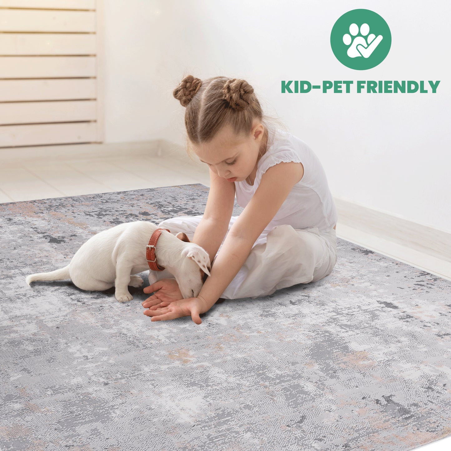 MARFI 8X10 Grey Multi Abstract Area Rug