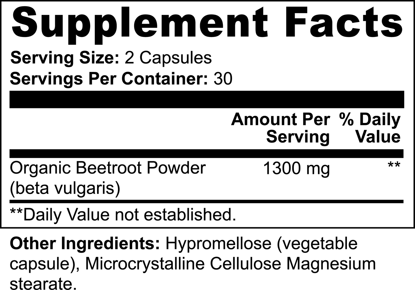 Organic Beetroot Powder Capsules for Heart Health & Athletic Performance