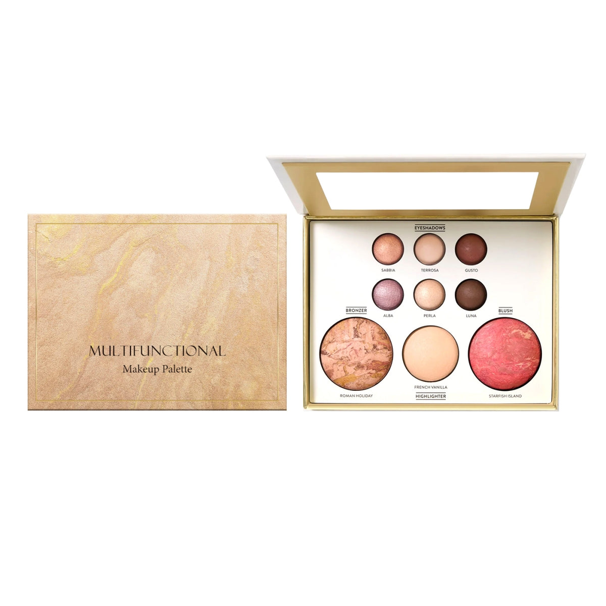 Gilded Makeup Tray for Cosmetics Storage - 1 Piece