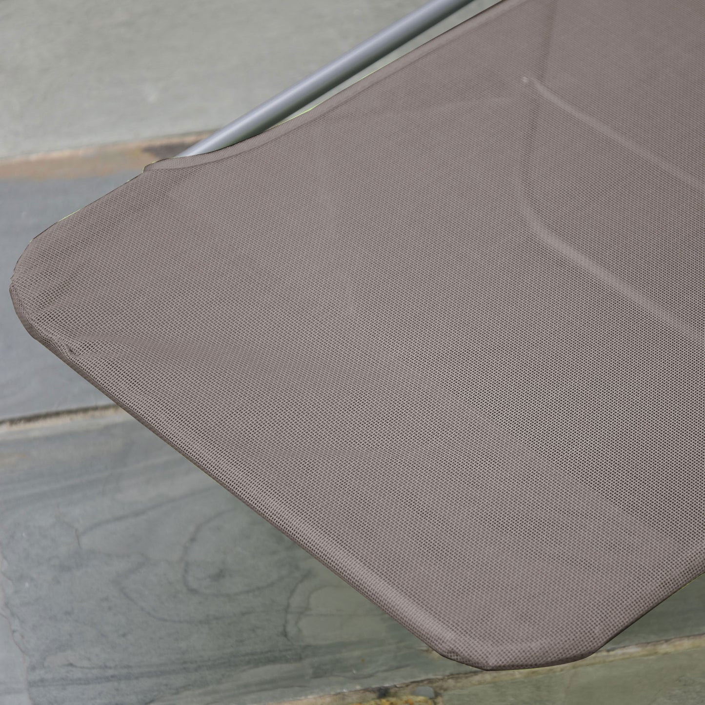 Folding Chaise Lounge Chair - 5-Position Reclining Outdoor Chair - Brown