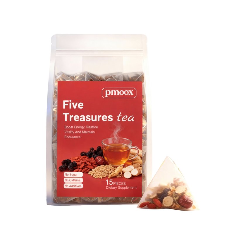 Five Treasures Herbal Tea Blend - 15 Pieces