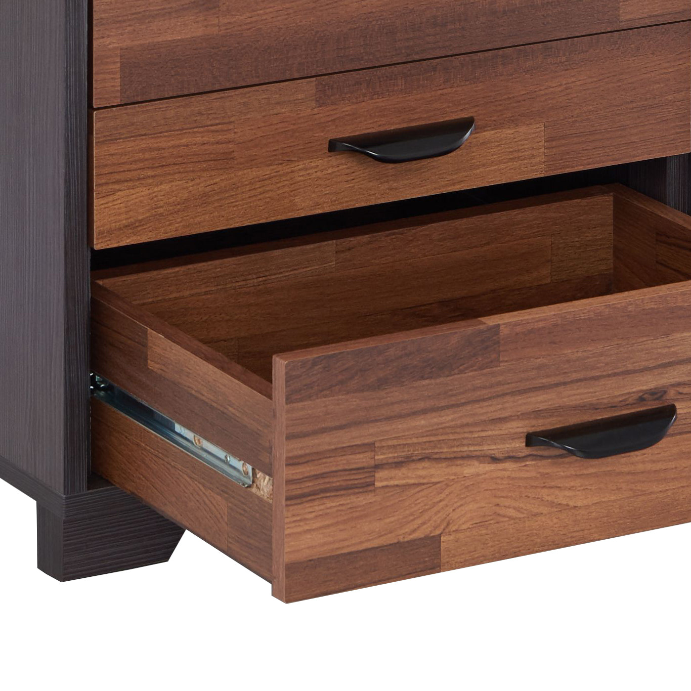 Eloy Espresso Walnut Accent Table with Storage Drawers